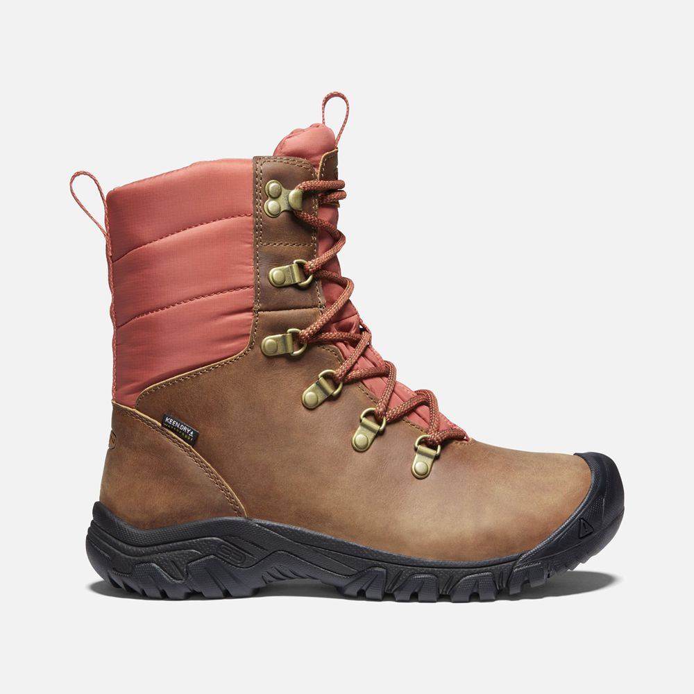 Bottes de Randonnée Keen Femme Marron | Greta Waterproof | EWQJS-5639